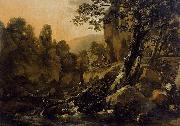 Herdsmen and Herds at a Waterfall